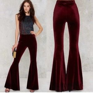 Nasty gal flared velvet pants